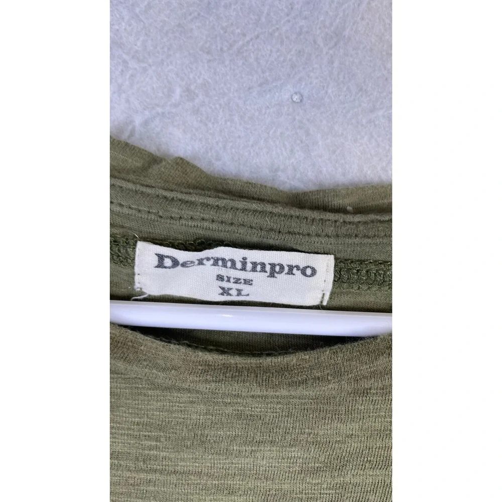 Derminpro Graphic T-Shirt Mens XL Olive Green Excellent Ancient Expedition Slub